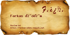 Farkas Ádám névjegykártya